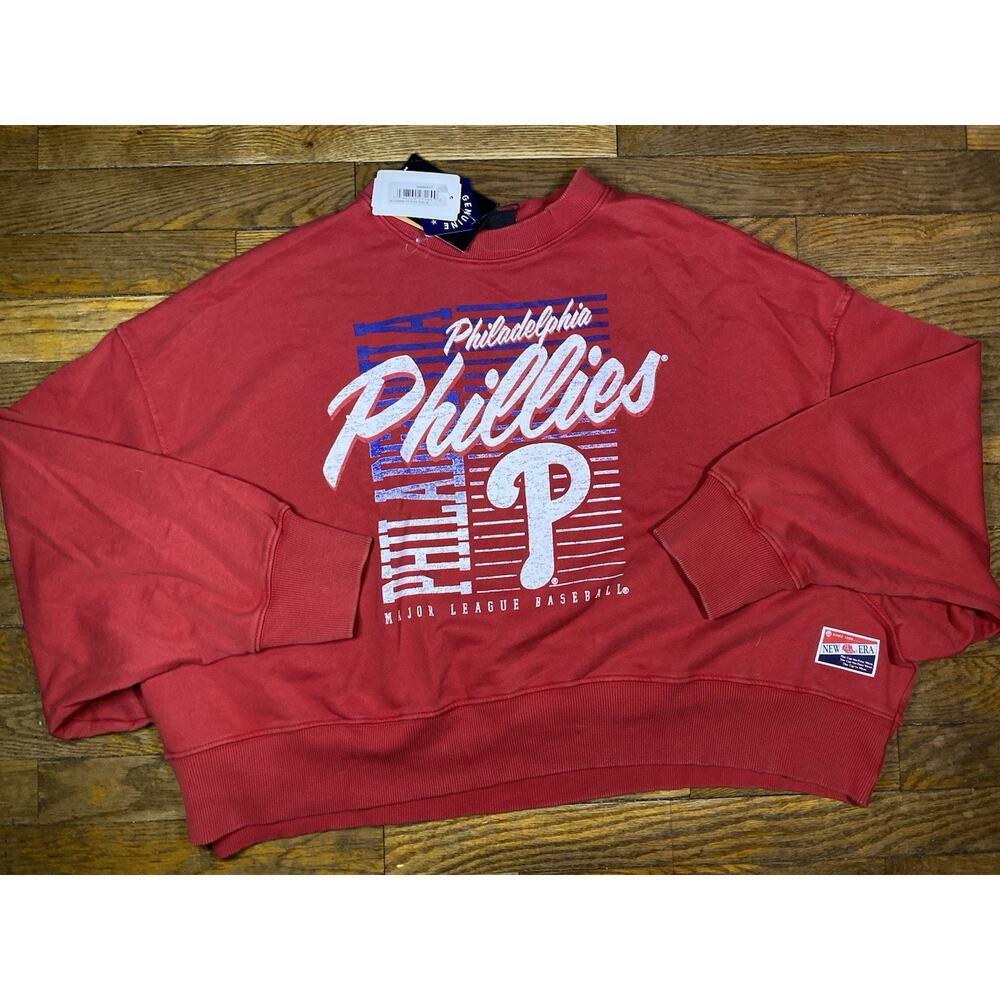 New Era Philadelphia Phillies Red Crewneck Sweatshirt NEW Medium
